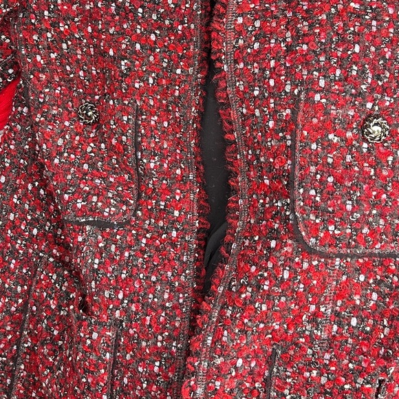 Zara Tweed jacket with vegan leather sleeves - Picture 4 of 8